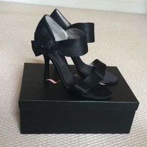 Black Satin Nina Shoes