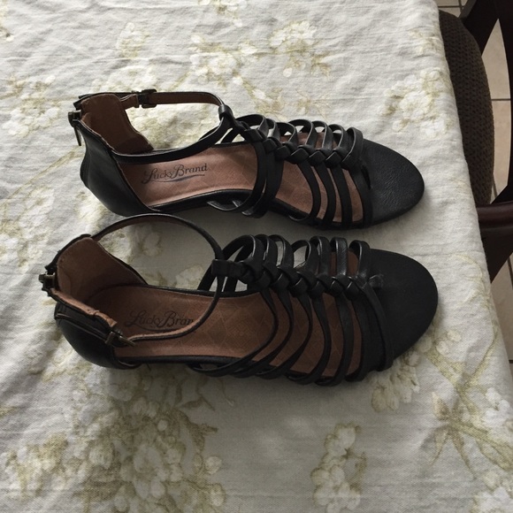 Lucky gladiator sandals!