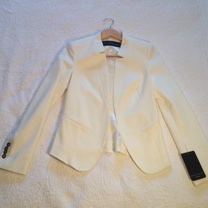 Zara basic white blazer