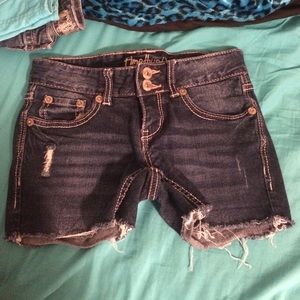 Amethyst jeans cut to shorts