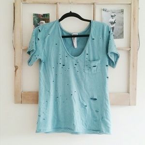 Free People Teal Top