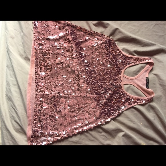 Peach, Sparkly, Decorated Cami by Grass.