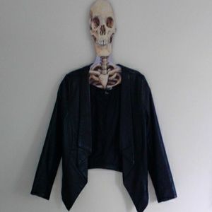 Vegan Leather Cropped Jacket