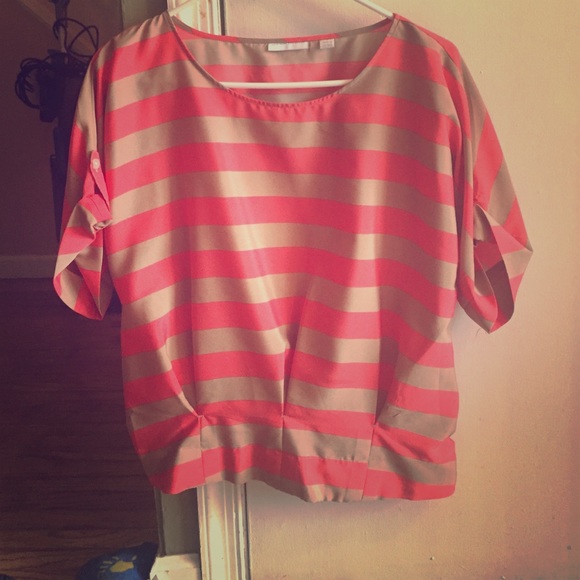 Brown and coral top - Picture 1 of 1