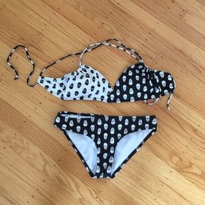 Kirra black and white skull bikini