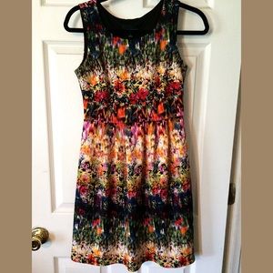 Floral watercolor dress