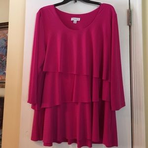 2 Susan Graver ruffled top BUNDLE