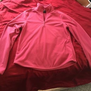 Pink fleece polo