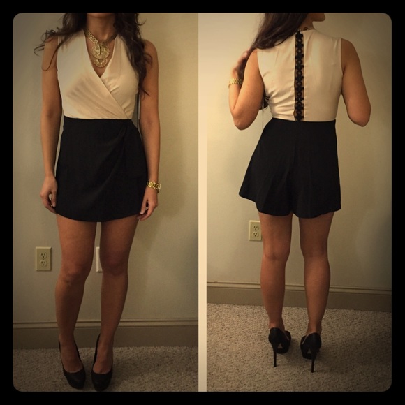 XOXO Black & Nude Romper