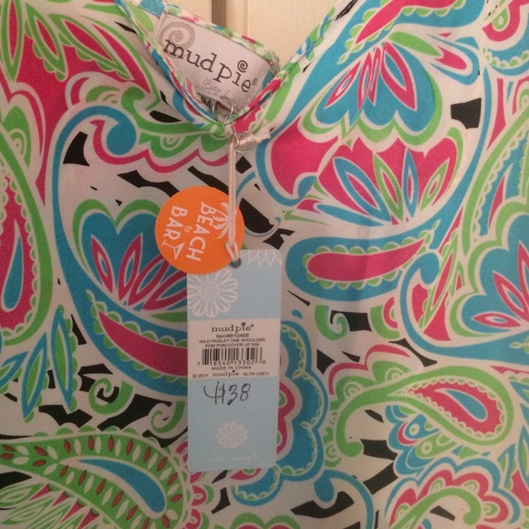 SOLD🎀Mudpie one shoulder multicolor dress - Picture 3 of 3