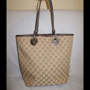 Authentic Gucci shopper tote
