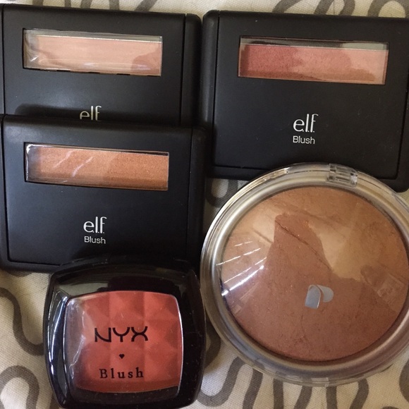 ELF Accessories - 3 elf blushes, nyx blush, pf baked bronzer