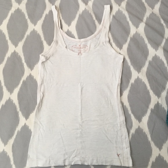 Tank top with contrast threading  - cream/pink - Picture 2 of 3
