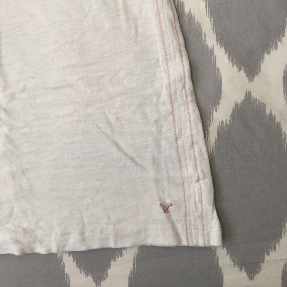 Tank top with contrast threading  - cream/pink - Picture 3 of 3