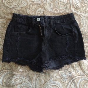 Black High Waisted Shorts