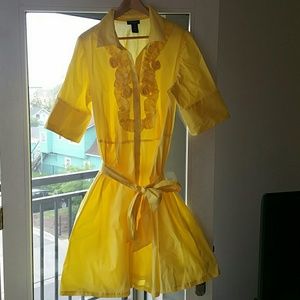 Yellow floral summer dress plus size