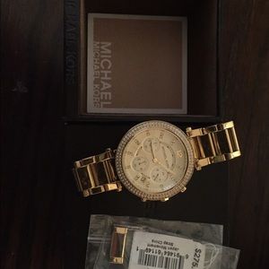 Parker Gold Tone Michael Kors Watch