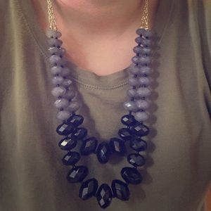 Grey and Black Statement Necklace