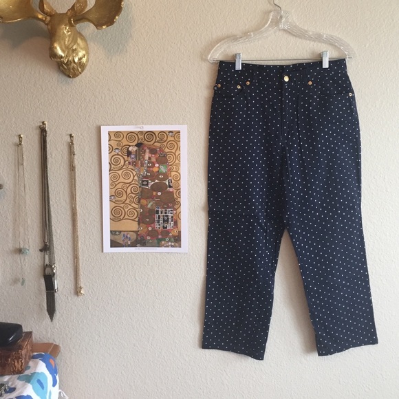 Ralph Lauren Pants - Vintage inspired Navy and white high waisted pants