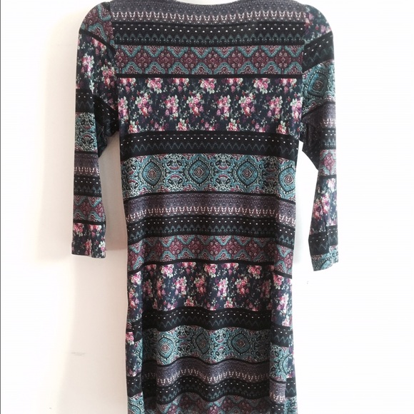 Boho style long sleeved dress