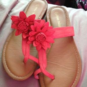 Pink flower Sandals