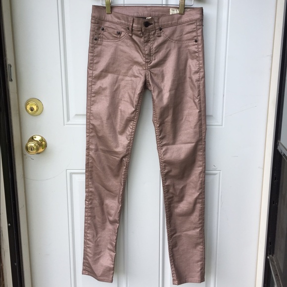 rag & bone Denim - Rag n Bone Rose Metallic leggings, neutral pink