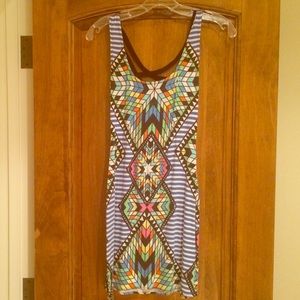A Mara Hoffman, sleeveless mini dress.