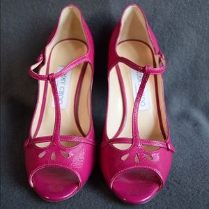 Jimmy Choo- Magenta Crushed Patent