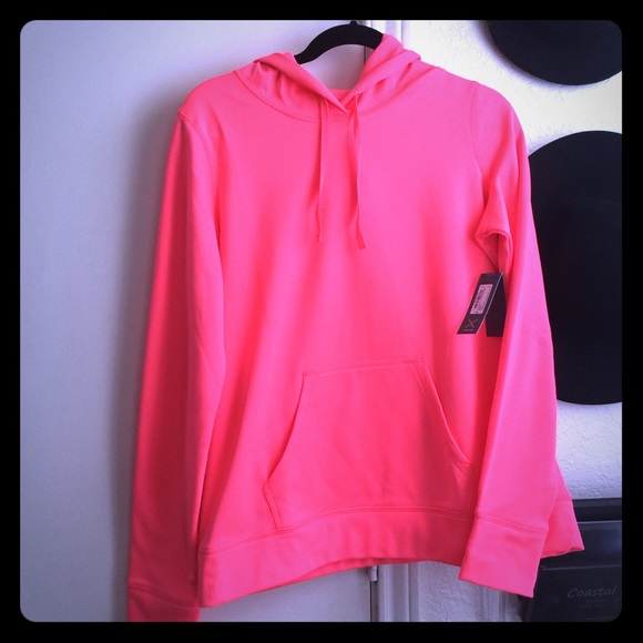 🚨SOLD🚨Neon coral hoodie w/ tags Sz M