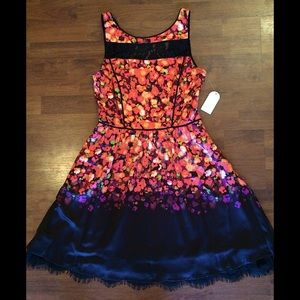 Floral with lace detail dress