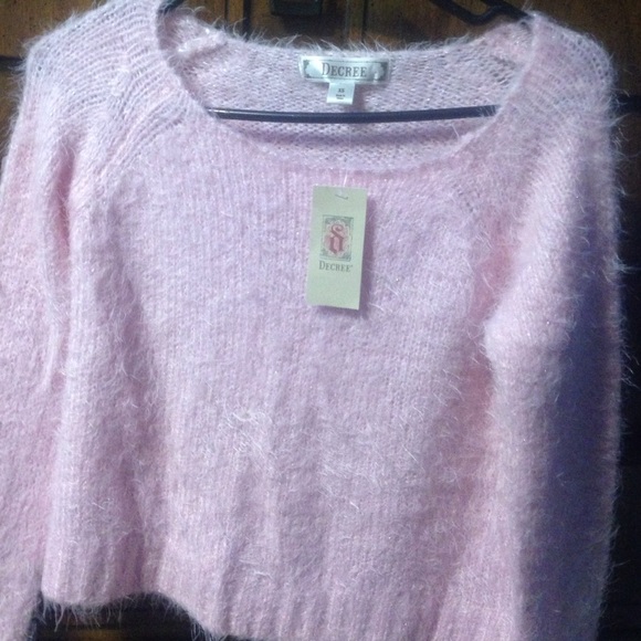 Light pink eyelash sweater decree size XS