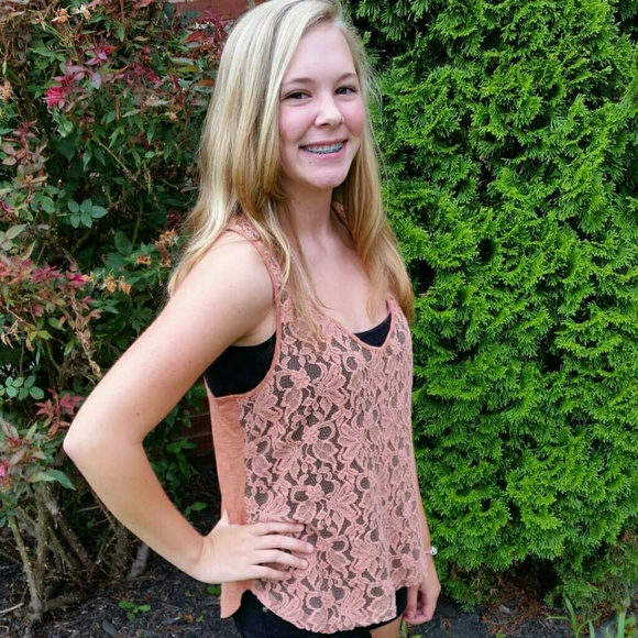 DONATING TOMORROW! Kimchi Blue Lace Tank - Picture 2 of 3