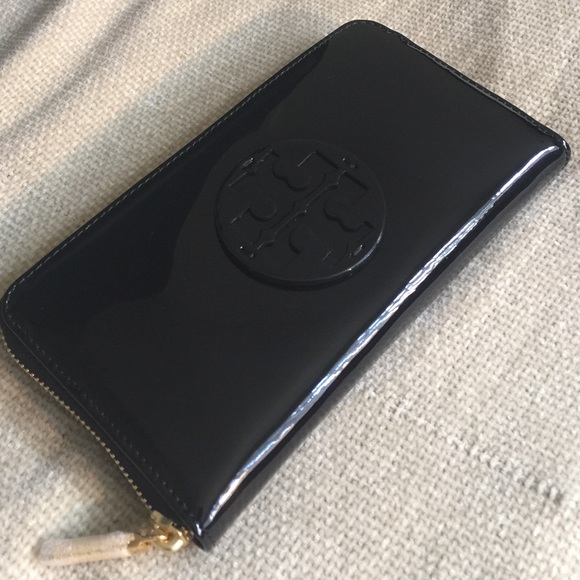 Tory Burch Stacked Patent Zip Continental