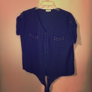 navy blue shirt