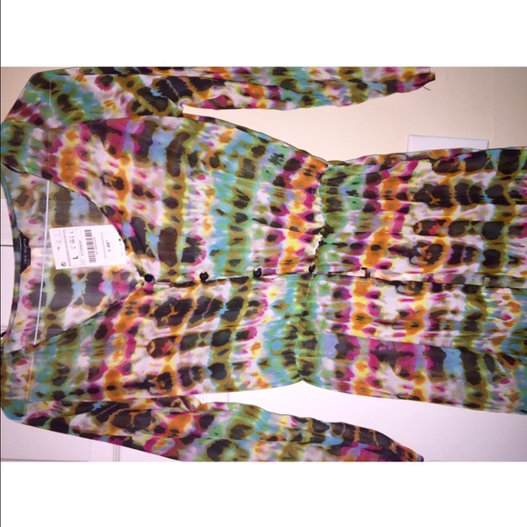 Multi Colored Cardigan/Swim Cover Up