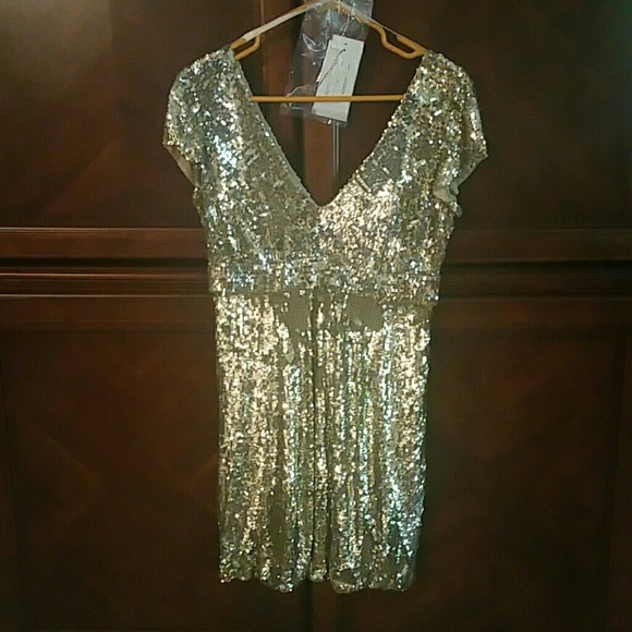 Jovani Gold Sequin Dress