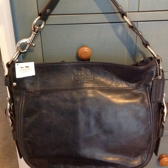 💯Authentic Coach Blue Leather Shoulder Bag - Picture 1 of 8