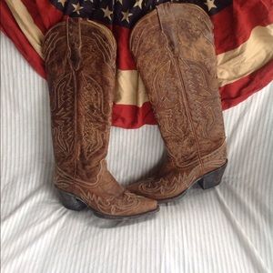 Corral cow girl boots/ extra tall