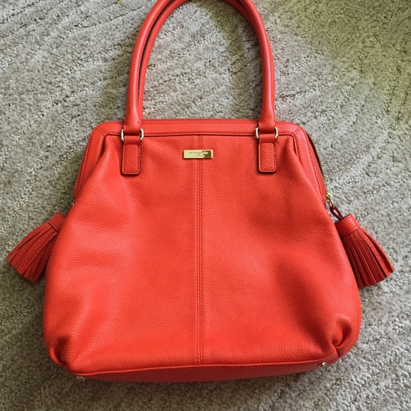 kate spade Bags - Kate Spade orange leather tassel tote kate spade Bags - Kate Spade orange leather tassel tote