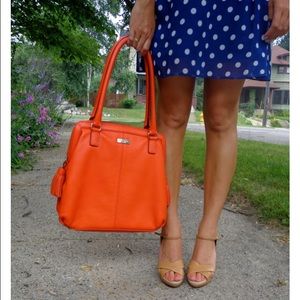 kate spade Bags - Kate Spade orange leather tassel tote kate spade Bags - Kate Spade orange leather tassel tote
