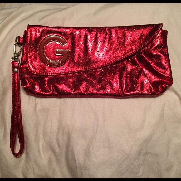 Red Guess Clutch