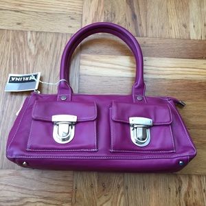 Perlina Fuschia Leather Bag