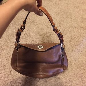 Brown coach shoulder bag