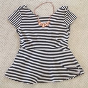 Top bundle Zara girly b&w stripped top & Bird tank