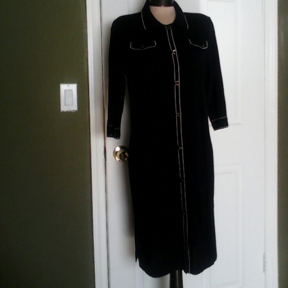 Black knit dress 100% acrylic