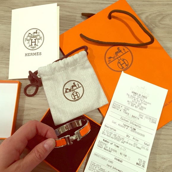 ORANGE CLASSIC HERMES BRACELET