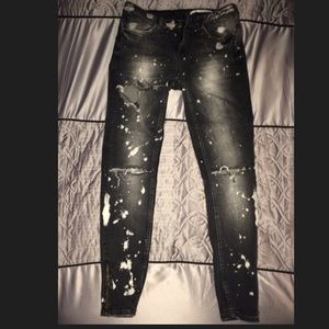 Zara splash paint distressed jeans (pre-owed)