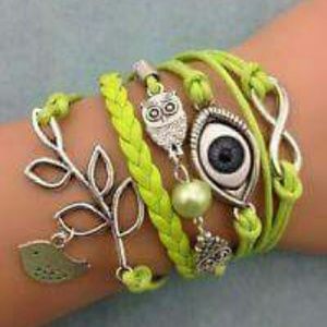 Leather Charm Bracelet ( all 5 strands = 1 brac)