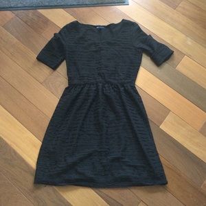 Black shirt sleeve dress