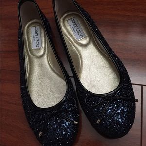 Jimmy Choo Walsh Glitter Flats
